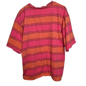 Vintage 90s Pacific Heat Surfer Pattern Shirt Large USA Made Y2K